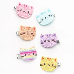 Barrettes chat à paillettes Claire's Club - Lot de 6