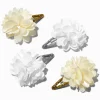 Barrettes clic clac à fleurs en mousseline grande occasion Claire's Club - Lot de 4