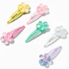 Barrettes clic clac à fleurs en sequins pastel Claire's Club - Lot de 6