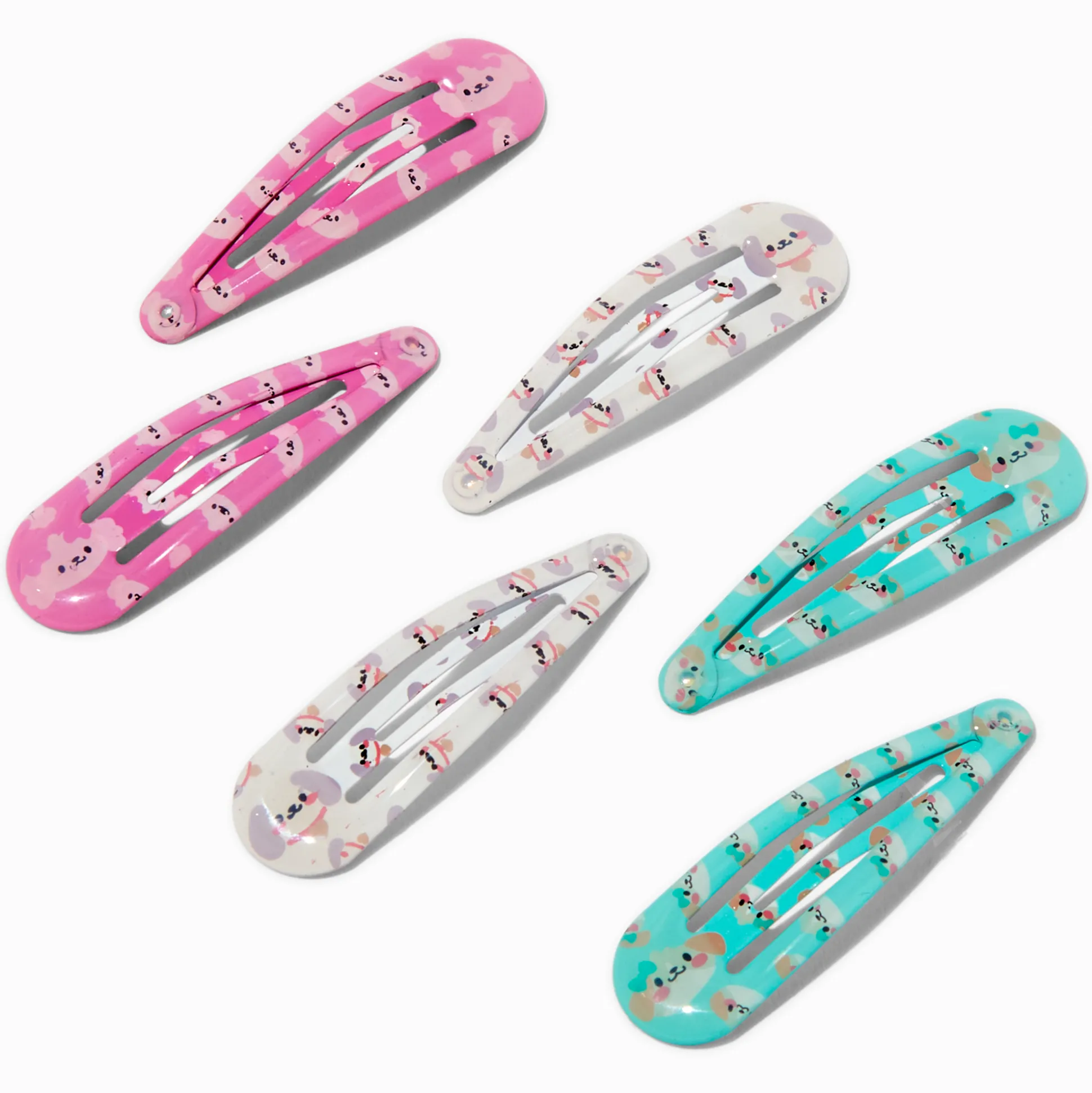 Barrettes clic clac à imprimé chiot Claire's Club - Lot de 6