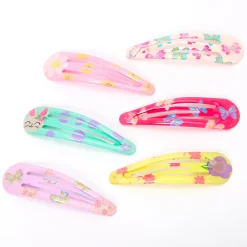 Barrettes clic clac à motif floral papillon Claire's Club - Lot de 6