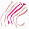 Barrettes clic clac avec cheveux synthétiques cœur Claire's Club - Lot de 6