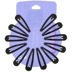 Barrettes clic clac classiques noires