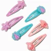 Barrettes clic clac coquillages bling-bling Claire's Club - Lot de 6