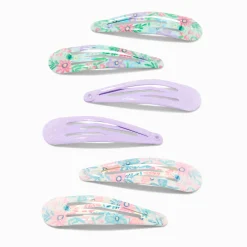 Barrettes clic clac imprimé à fleurs Claire's Club - Lot de 6