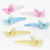 Barrettes clic clac motif papillon pailleté pastel Claire's Club - Lot de 6