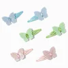 Barrettes clic clac motif papillon pailleté Claire's Club - Lot de 6