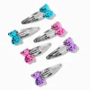 Barrettes clic clac ours chromées - Lot de 6