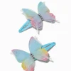 Barrettes clic clac papillon bleues Claire's Club - Lot de 2