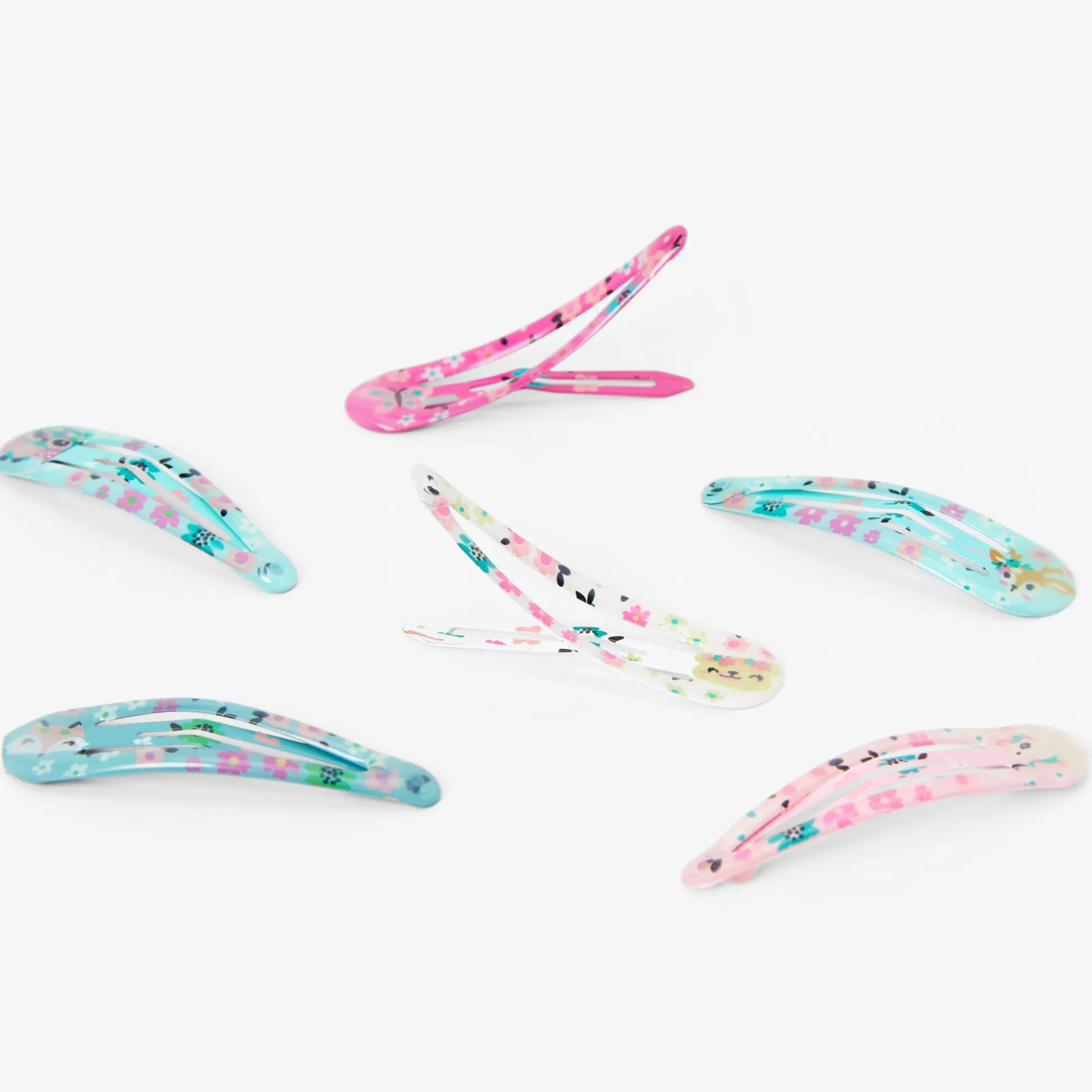 Barrettes clic clac petits animaux Claire's Club - Lot de 6