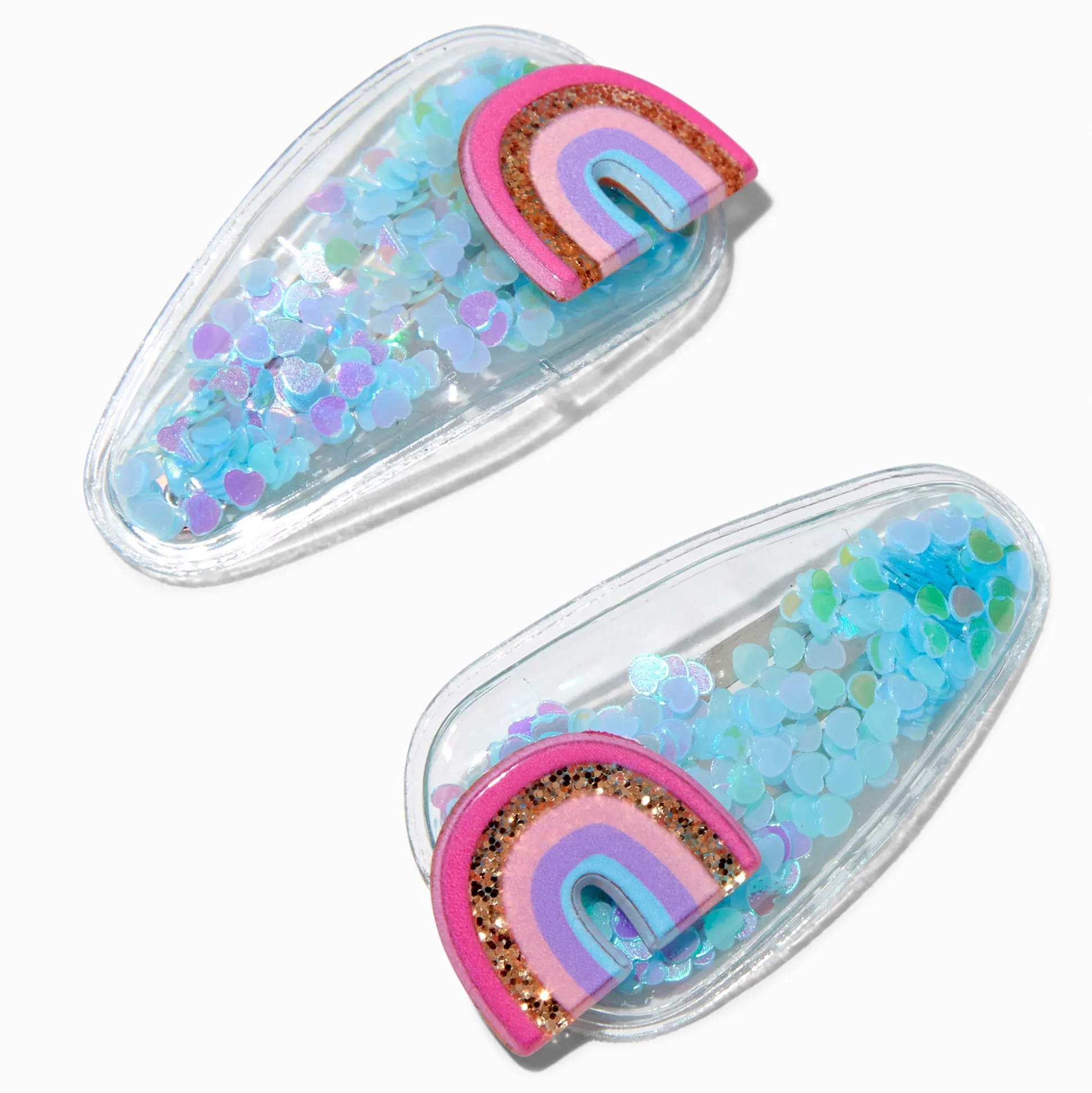 Barrettes clic clac shaker arc-en-ciel Claire's Club - Lot de 2