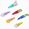 Barrettes clic clac soleil et arcs-en-ciel Claire's Club - Lot de 6