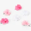 Barrettes en mousseline rosette rose Claire's Club - Lot de 6