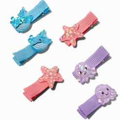 Barrettes icônes monde marin Claire's Club - Lot de 6