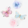 Barrettes papillon à fleurs Claire's Club - Lot de 4