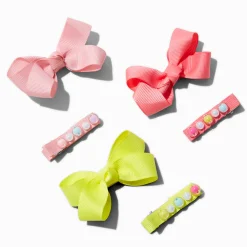 Barrettes perlées et nœud pour cheveux en boucle Claire's Club - Lot de 6