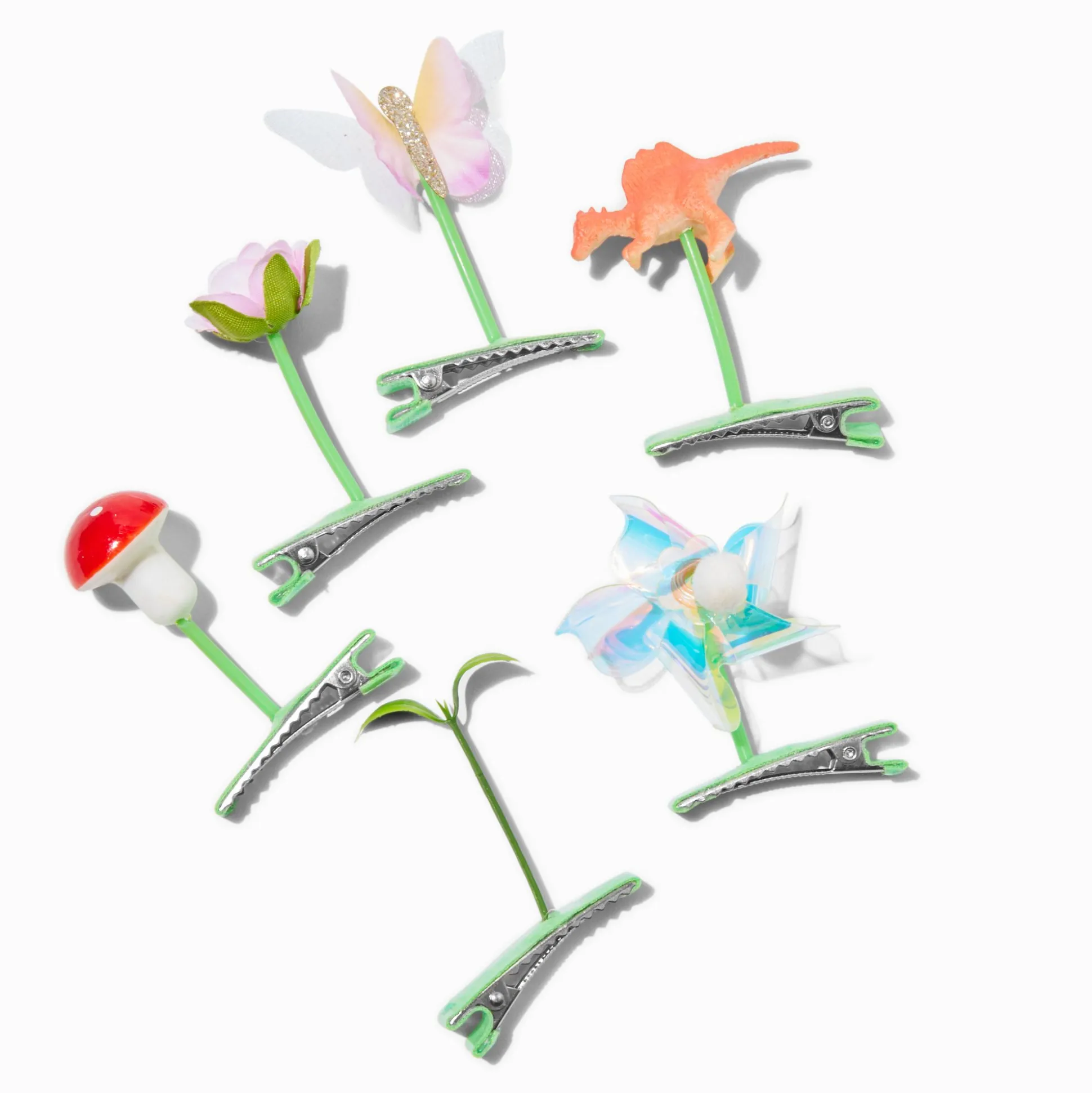 Barrettes pousses de jardin fée - Lot de 6