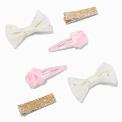 Barrettes rose variées Claire's Club - Lot de 6