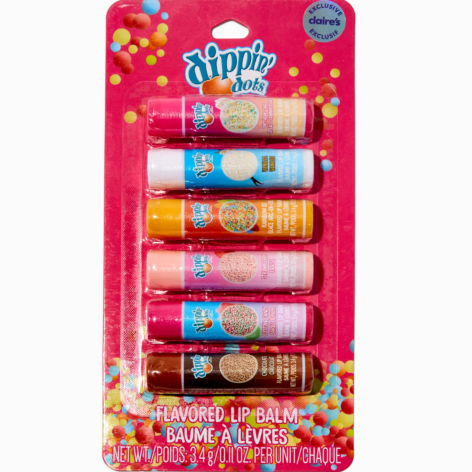 Baumes à lèvres parfumés en exclusivité chez Claire’s Dippin' Dots® - Lot de 6