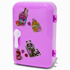 Baumes à lèvres réfrigérateur iridescents violets boissons et petits animaux - Lot de 4