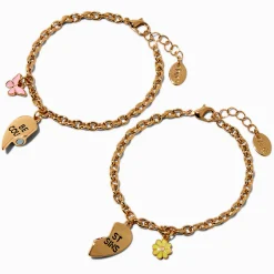 Best Friends Best Cousins Split Heart Chain Bracelets - 2 Pack