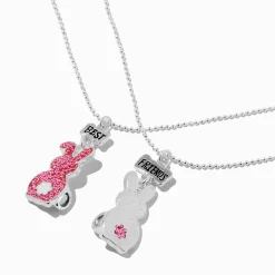 Best Friends Bunny Tail Pendant Necklaces - 2 Pack