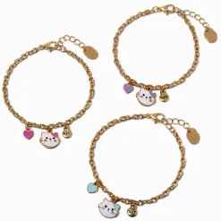 Best Friends Cat Charm Bracelets - 3 Pack