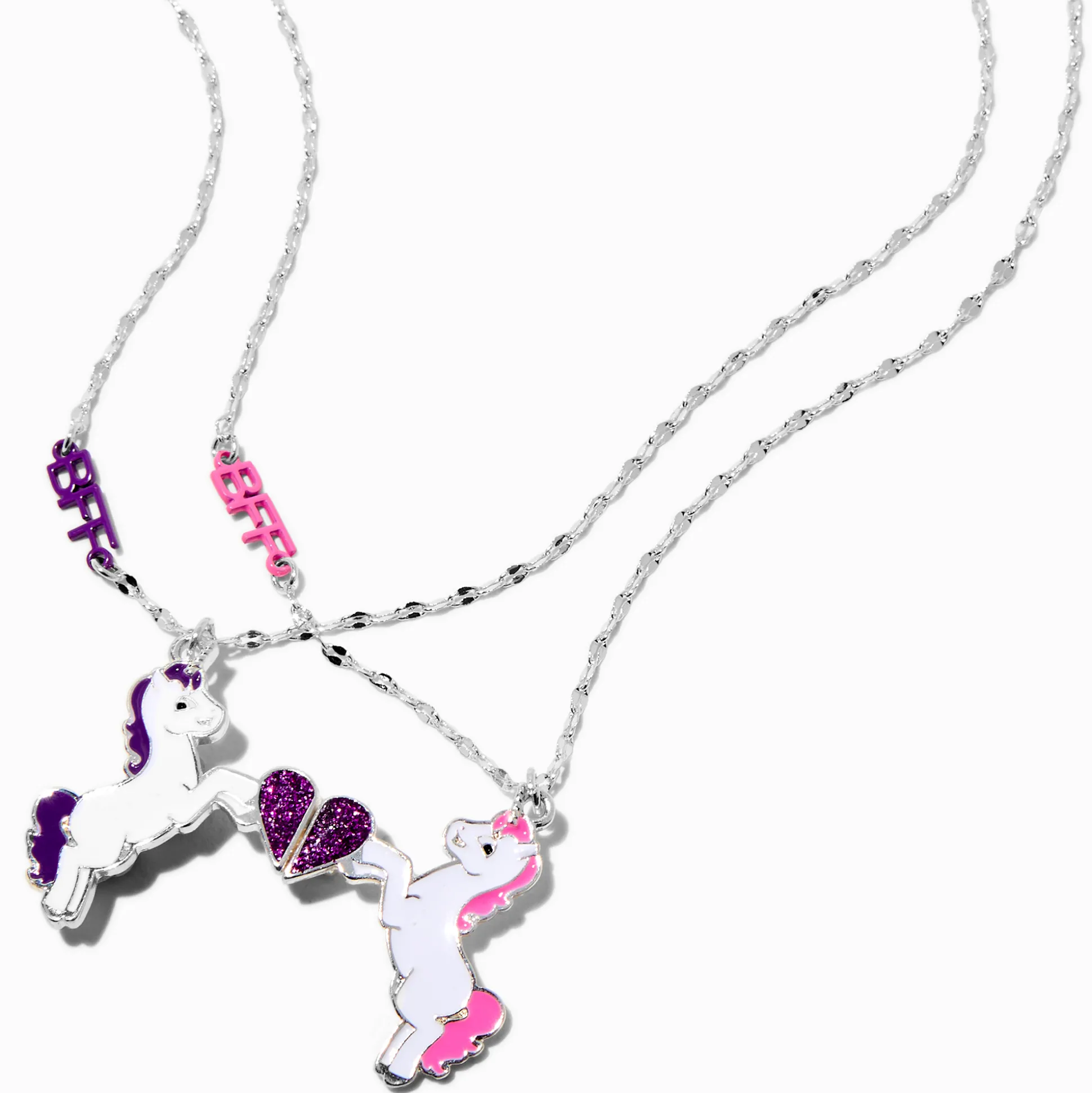 Best Friends Unicorn Heart BFF Necklaces - 2 Pack