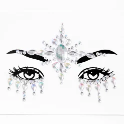 Bijoux de peau pour le front irisés couleur argentés