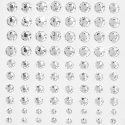 Bijoux pour cheveux avec strass transparents - Lot de 80