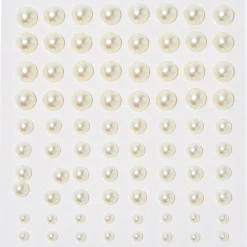 Bijoux pour cheveux perles d'imitation blanches - Lot de 80