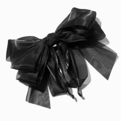 Black Bow Banana Hair Claw Clip