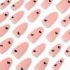 Black Heart Pink Long Almond Vegan Faux Nail Set - 24 Pack