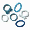 Blue Bow Mixed Hair Ties - 6 Pack