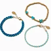 Blue Enamel Heart & Star Bracelet Set - 3 Pack