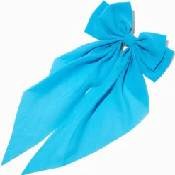 Blue Long Tail Hair Bow Clip