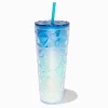 Blue Ombré Faceted Tumbler