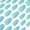 Blue Ombré Long Almond Vegan Faux Nail Set - 24 Pack