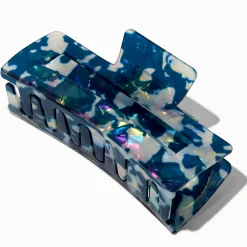 Blue Tortoiseshell Rectangular Hair Claw