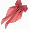 Boho Rose Long Tail Hair Bow Clip