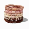 Boho Tonal Beaded Woven Hair Ties - 6 Pack