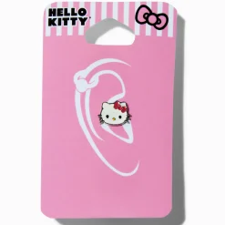 Boucle d’oreille pour piercing au cartilage 1,2 mm visage en acier inoxydable Hello Kitty®