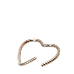 Boucle d'oreille rook créole cœur couleur argenté 20 g