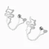 Boucles d’oreilles à chaîne serpent en argent