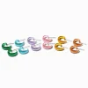 Boucles d’oreilles arc-en-ciel texturé - Lot de 6