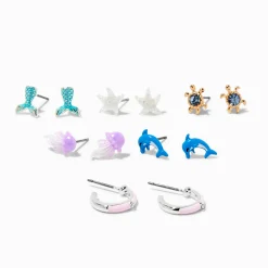 Boucles d’oreilles vie aquatique - Lot de 6