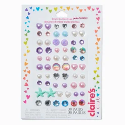 Boucles d'oreilles autocollantes sirène Claire's Club - Lot de 30
