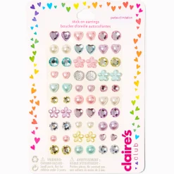 Boucles d'oreilles autocollantes pastel Claire's Club - Lot de 30