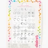 Boucles d'oreilles autocollantes occasion spéciale Claire's Club - Couleur argentée, lot de 30