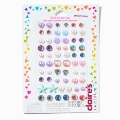 Boucles d'oreilles autocollantes sirène Claire's Club - Lot de 30